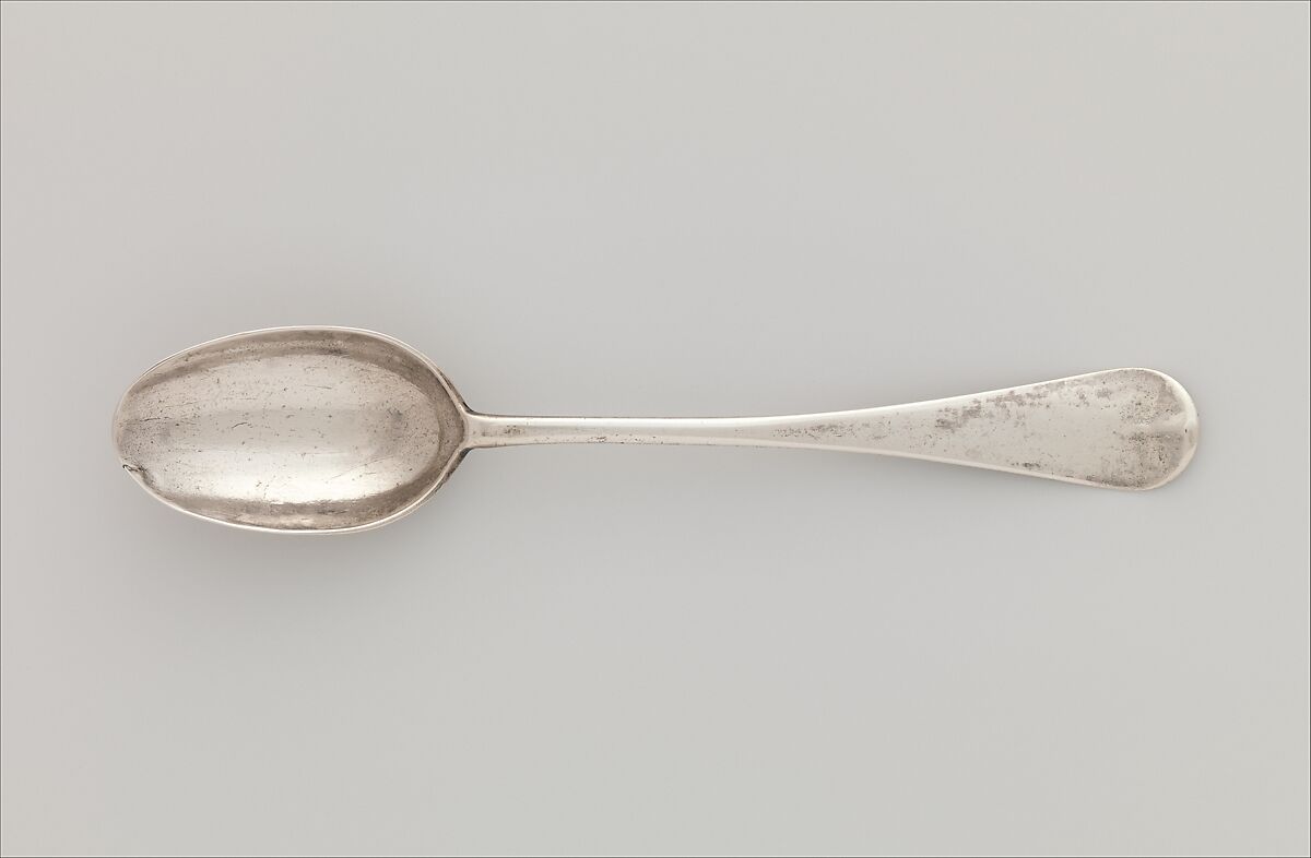 Spoon, Probably Benjamin Brenton (1710–1766), Silver, American