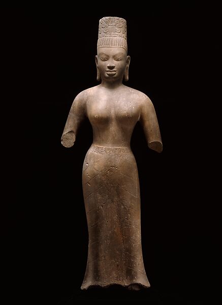 Devi, probably Uma, Sandstone, Eastern Cambodia 