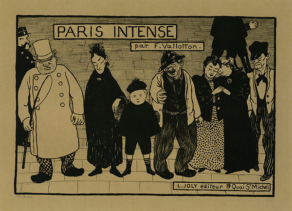 Frontispiece, Cover of Paris Intense, Félix Vallotton (Swiss, Lausanne 1865–1925 Paris), Zincograph 