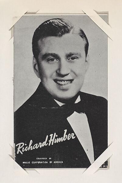 Richard Himber from Mutoscope Music Corporation of America series (W409), International Mutoscope Reel Company, Commercial photolithograph 