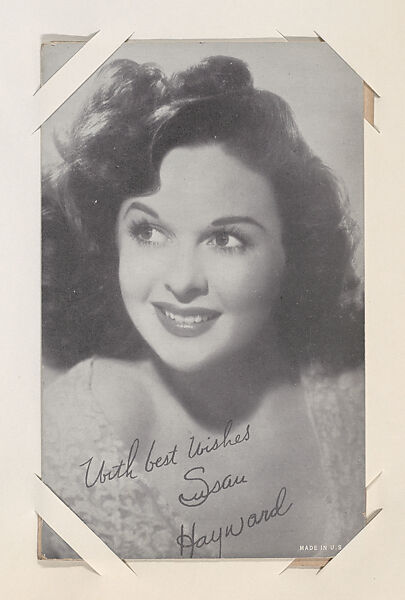 Susan Hayward from Movie Stars Exhibit Cards series (W401) | The ...