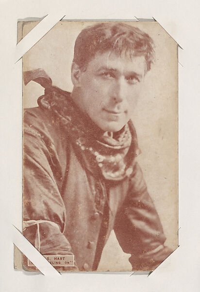 Wm. S. Hart in "Traveling On" from Western Stars or Scenes Exhibit Cards series (W412), Commercial color photolithograph 