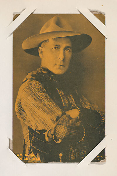 Wm. S. Hart Two-Gun Man from Western Stars or Scenes Exhibit Cards series (W412), Exhibit Supply Company, Commercial color photolithograph 