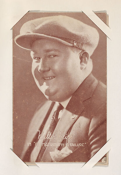 Walter Hiers in "Is Matrimony a Failure" from Scenes from Movies Exhibit Cards series (W404), Commercial color photolithograph 