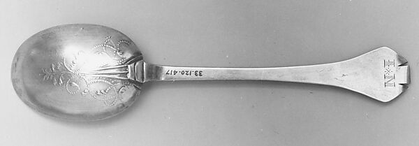 Spoon, Marked by S. C., Silver, American