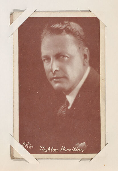 Mahlon Hamilton from Movie Stars Exhibit Cards series (W401), Commercial color photolithograph 