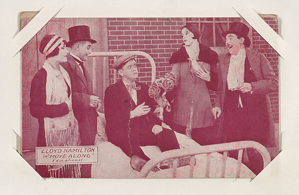 Lloyd Hamilton in "Move Along" from Scenes from Movies Exhibit Cards series (W404), Commercial color photolithograph 