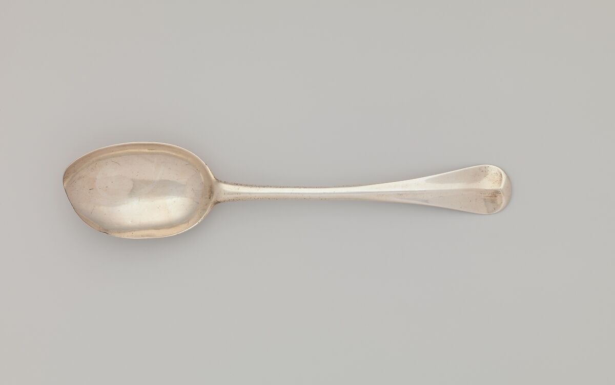 Spoon, Probably William Cowell Jr. (1713–1761), Silver, American 