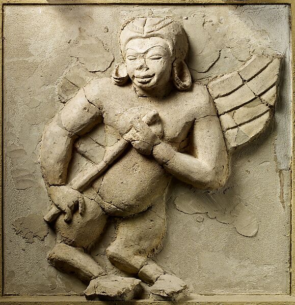 Relief Depicting a Kinnara, Stucco, Central Thailand 