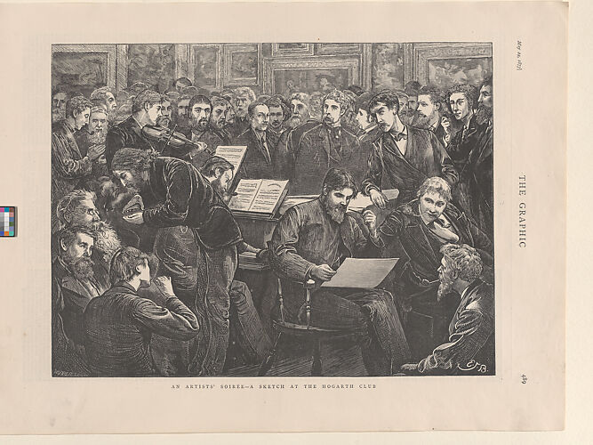 An Artists' Soirée–A Sketch at the Hogarth Club, from 