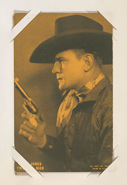 Buck Jones Two-Gun Man from Western Stars or Scenes Exhibit Cards series (W412), Exhibit Supply Company, Commercial color photolithograph