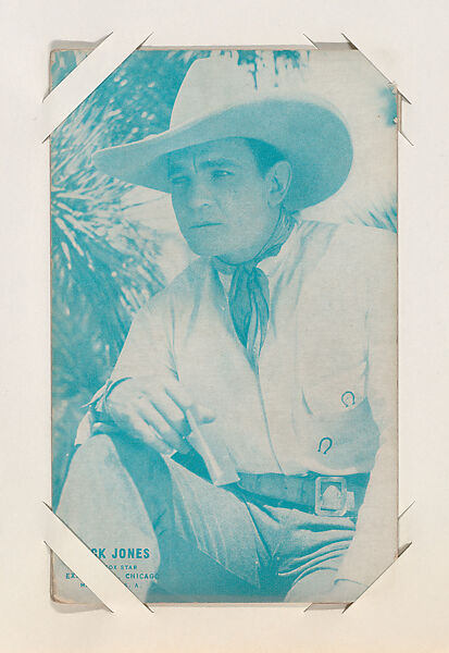 Buck Jones from Western Stars or Scenes Exhibit Cards series (W412), Exhibit Supply Company, Commercial color photolithograph