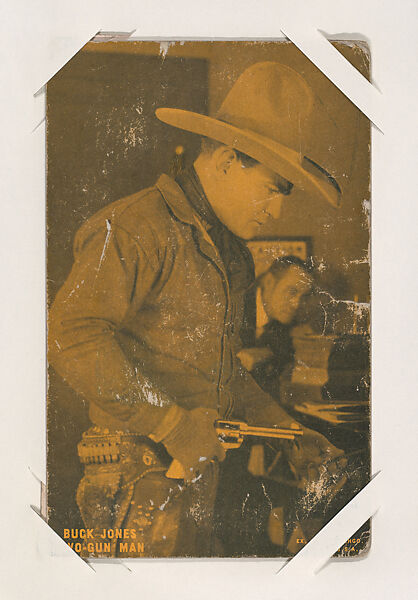 Buck Jones Two-Gun Man from Western Stars or Scenes Exhibit Cards series (W412), Exhibit Supply Company, Commercial color photolithograph
