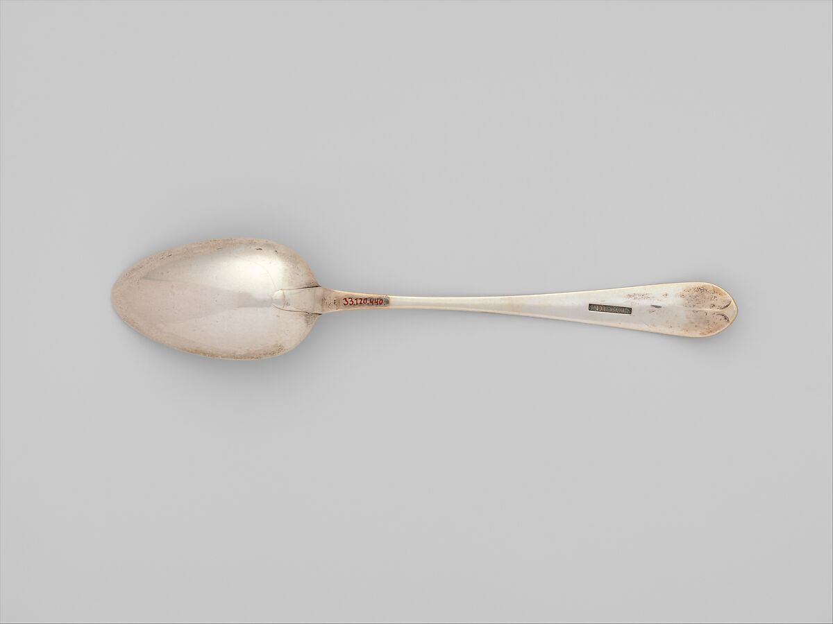Spoon, Joseph Dubois (1767–1798), Silver, American