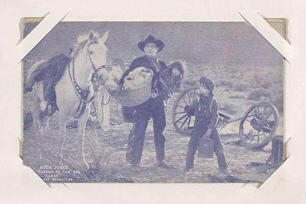 Buck Jones in "Durand of the Bad Lands" from Western Stars or Scenes Exhibit Cards series (W412), Commercial color photolithograph 
