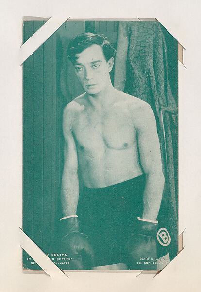 Buster Keaton in "Battling Butler" from Scenes from Movies Exhibit Cards series (W404), Exhibit Supply Company, Commercial color photolithograph 