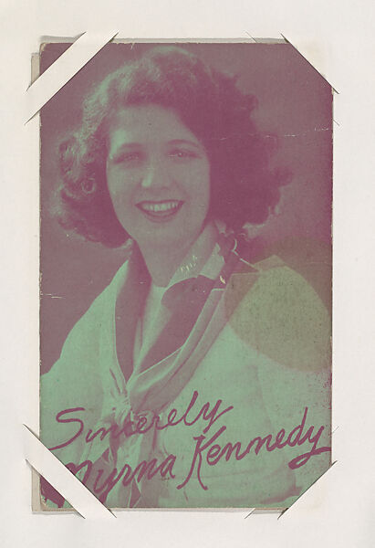 Myrna Kennedy from Movie Stars Exhibit Cards series (W401), Commercial photolithograph 