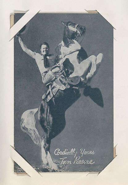 Tom Keene from Western Stars or Scenes Exhibit Cards series (W412), Commercial photolithograph 