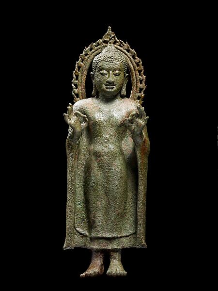 Buddha Preaching, Copper alloy, Central Thailand 