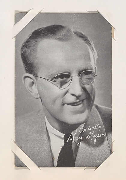 Kay Kyser from TV and Radio Stars Exhibit Cards series (W409), Commercial photolithograph 