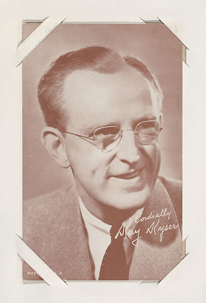 Kay Kyser from TV and Radio Stars Exhibit Cards series (W409), Commercial color photolithograph 