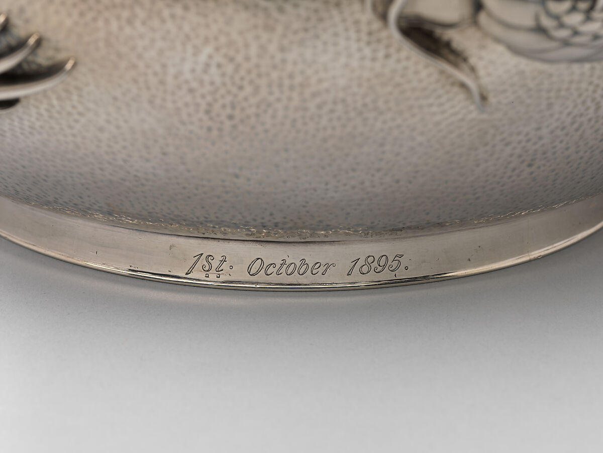 Dragon Bowl, Kurokawa Eishō (Japanese, 1854–1917), Silver, Japan