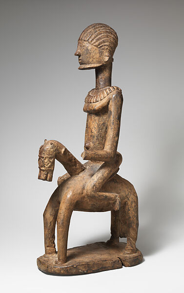 Equestrian, Wood, pigments, Dogon peoples 