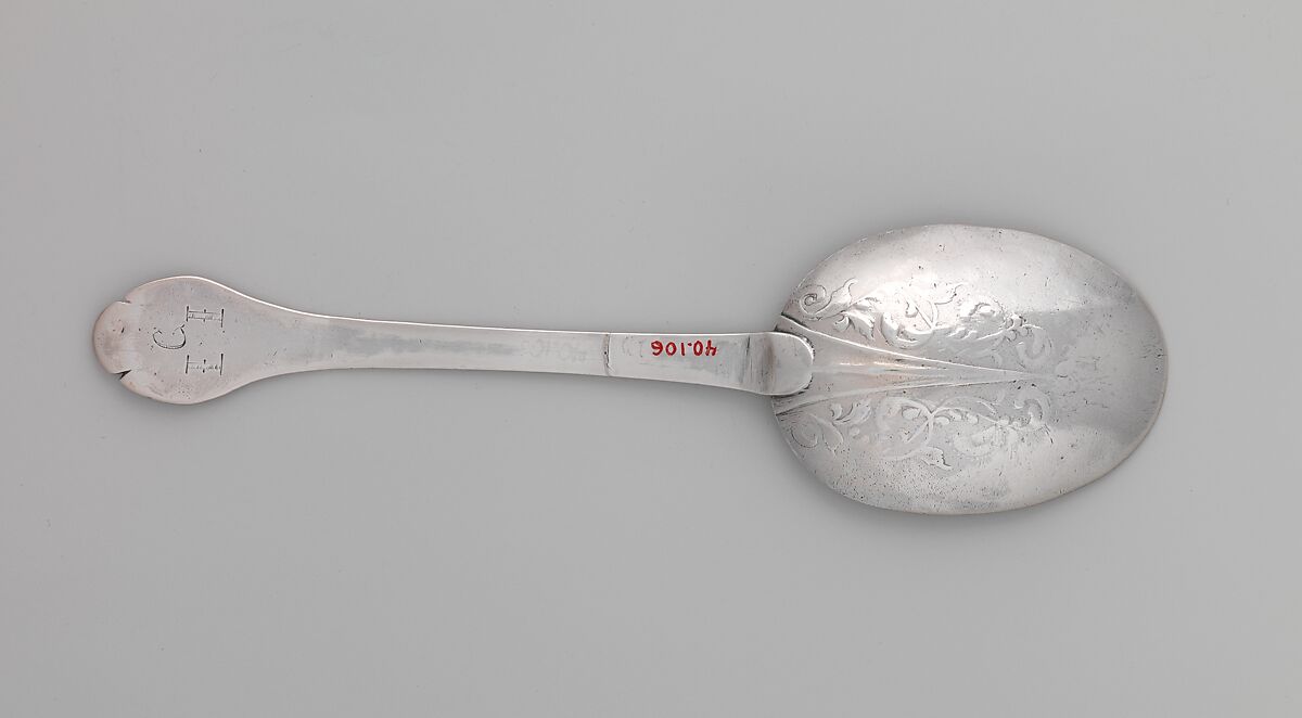 Spoon, Jeremiah Dummer (American, 1645–1718), Silver, American