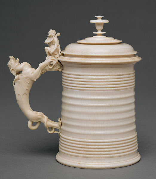 Lidded Tankard, Emperor Leopold I (Austrian, 1640–1705), Ivory (turned), Austrian, Vienna 