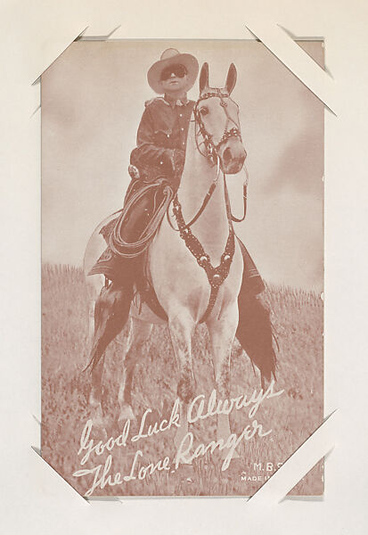 The Lone Ranger from TV and Radio Stars Exhibit Cards series (W409), Commercial color photolithograph 