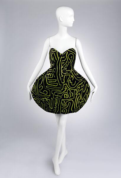 Dress, Stephen Sprouse (American, 1953–2004), viscose, cotton, acetate, American 