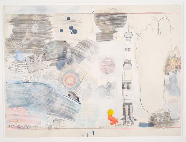 Untitled, Robert Rauschenberg (American, Port Arthur, Texas 1925–2008 Captiva Island, Florida), Solvent transfer with watercolor, gouache, pencil, and colored pencil on paperboard 