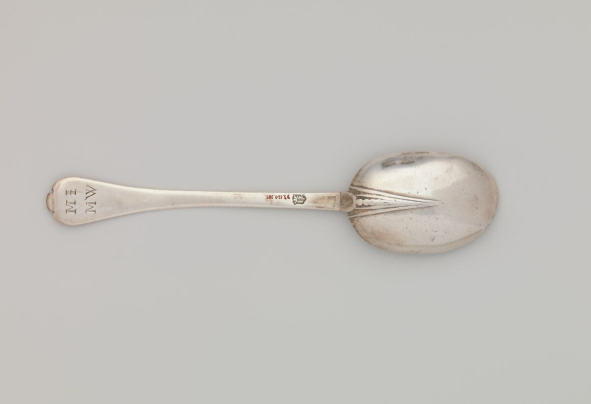 Spoon, John Edwards (ca. 1671–1746), Silver, American