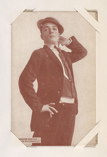 Buster Keaton in "The Balloonatic" from Scenes from Movies Exhibit Cards series (W404), Commercial color photolithograph 