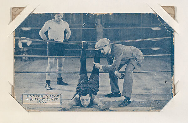 Buster Keaton in "Battling Butler" from Scenes from Movies Exhibit Cards series (W404), Commercial color photolithograph 