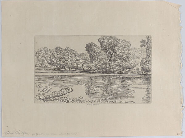 Head Tide Ripple: Reflections on the Sheepscott, Ernest Haskell (American, Woodstock, Connecticut 1876–1925 West Point, Maine), Etching 