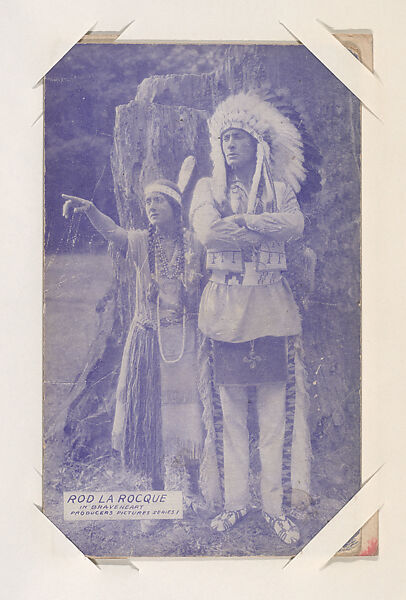 Rod La Rocque in Braveheart from Western Stars or Scenes Exhibit Cards series (W412), Commercial color photolithograph 