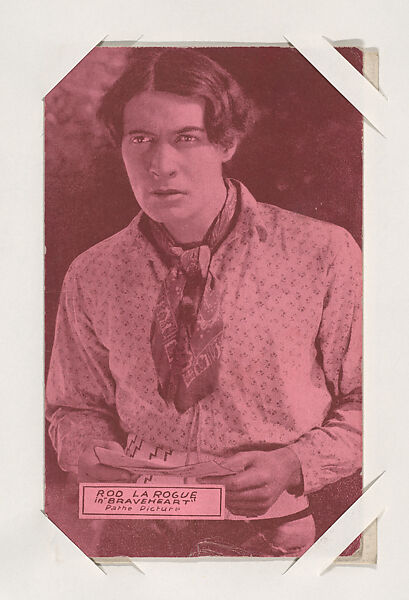 Rod La Rogue in "Braveheart" from Western Stars or Scenes Exhibit Cards series (W412), Commercial color photolithograph 