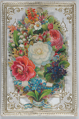 Valentine - Mechanical, flowers with hidden messages, sachet