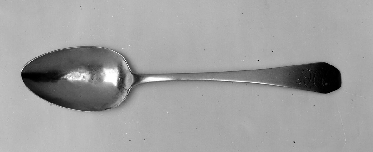 Spoon, B. Ivers (active ca. 1800), Silver, American 