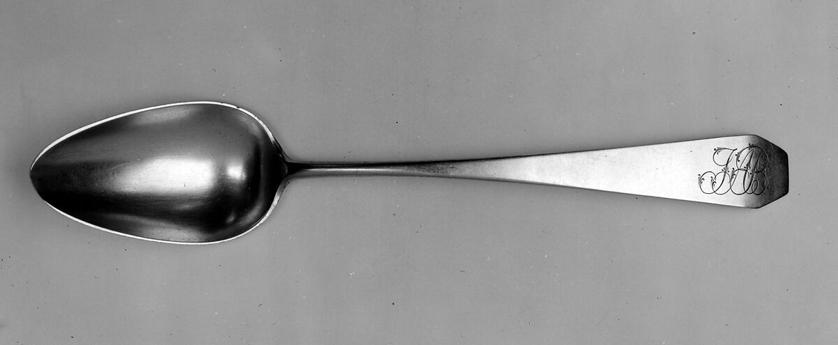 Spoon, Probably Thomas Kinney (1786–1824), Silver, American 