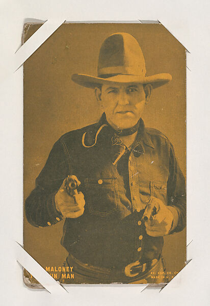 Leo Maloney Two-Gun Man from Western Stars or Scenes Exhibit Cards series (W412), Exhibit Supply Company, Commercial color photolithograph 