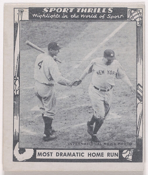Most Dramatic Home Run, from the "Sport Thrills" series (R448), issued with Swell Bubble Gum by the Philadelphia Chewing Gum Corporation, Issued by Philadelphia Chewing Gum Corporation, Commercial photolithograph 