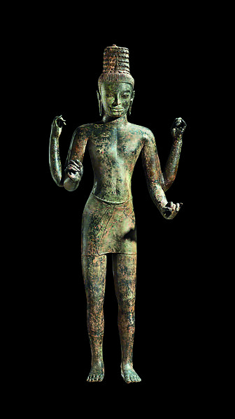 Bodhisattva Maitreya, Copper alloy, Northeastern Thailand 