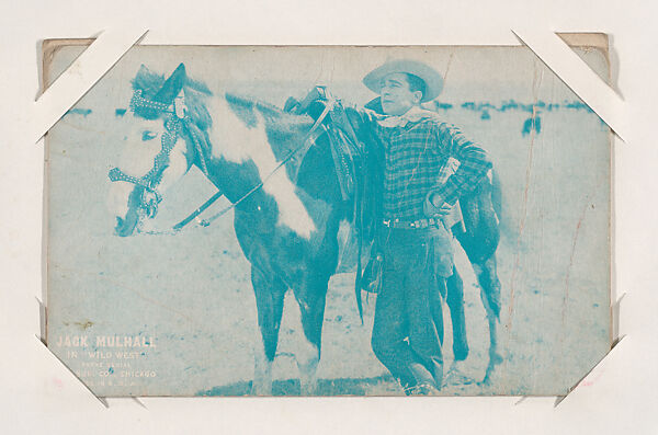 Jack Mulhall in "Wild West" from Western Stars or Scenes Exhibit Cards series (W412), Exhibit Supply Company, Commercial color photolithograph 