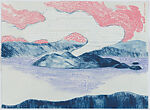 A Volcano Pilgrim in Exchange for Fire, Serena Perrone (American, born 1979), Suite of 20 drypoint, gouache monotype, silkscreen and
letterpress with colophon in a linen portfolio box