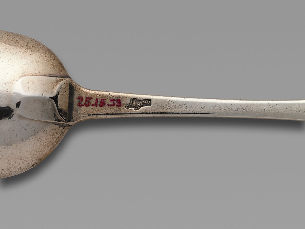 Spoon, Myer Myers (1723–1795), Silver, American
