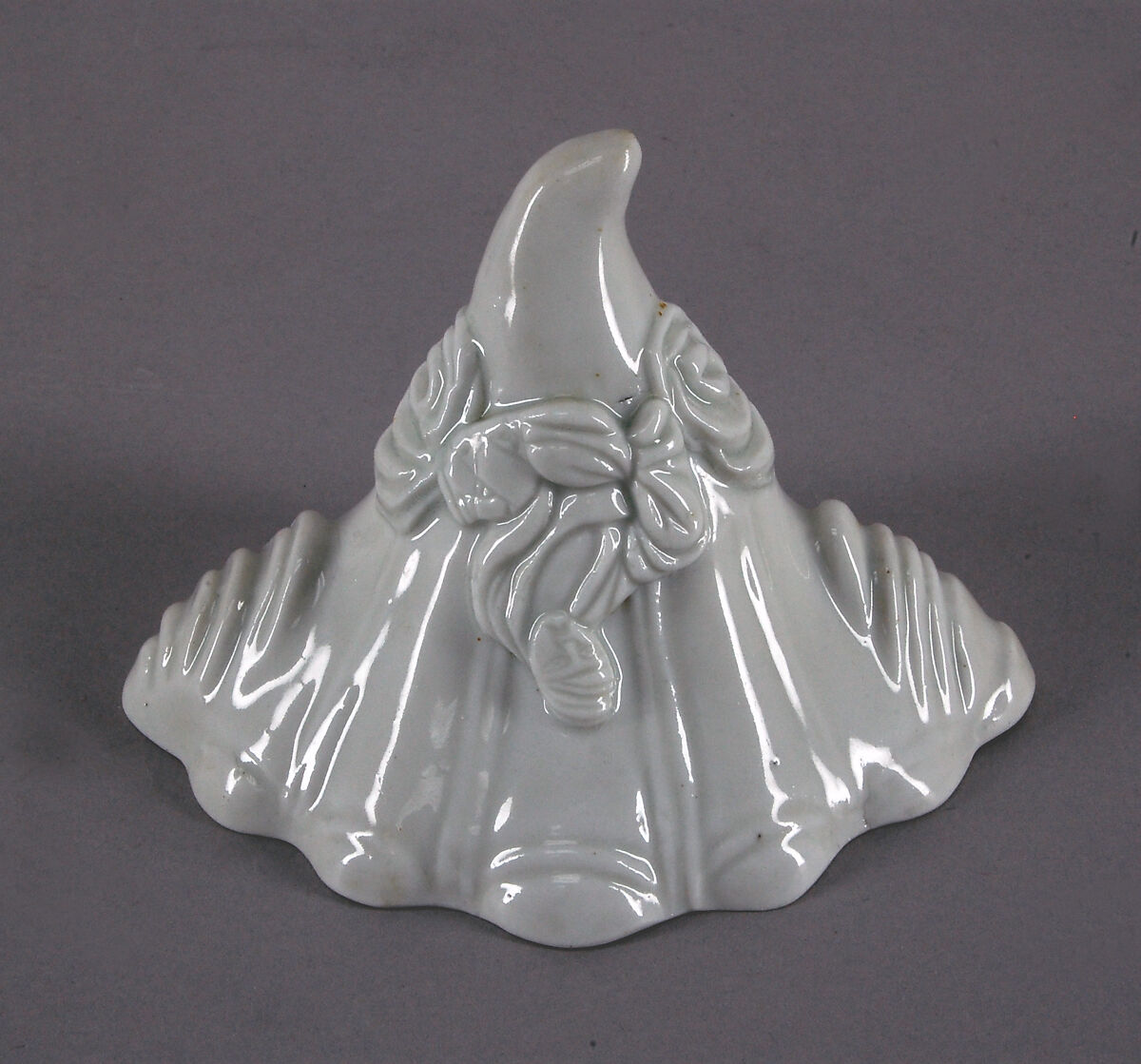 Cup in Shape of Rhinoceros Horn, Porcelain with applied decoration (Dehua ware), China