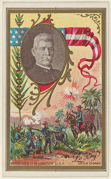 Brigadier General Henry W. Lawton, U.S. Army, from the "Generals" series (T63), issued by LeRoy Little Cigars, Issued by LeRoy Little Cigars, Commercial color lithograph 