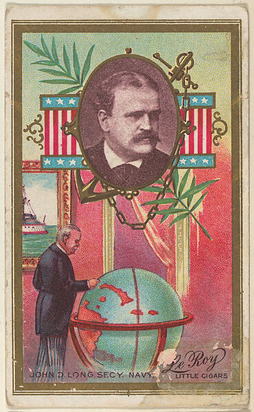 John D. Long, Secretary, U.S. Navy, from the "Generals" series (T63), issued by LeRoy Little Cigars, Issued by LeRoy Little Cigars, Commercial color lithograph 